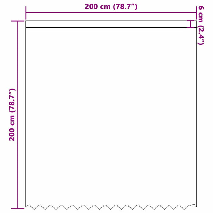 Perdele cu perdele Floral Alb 200 x 200 cm Poliester - WALTI WALTI