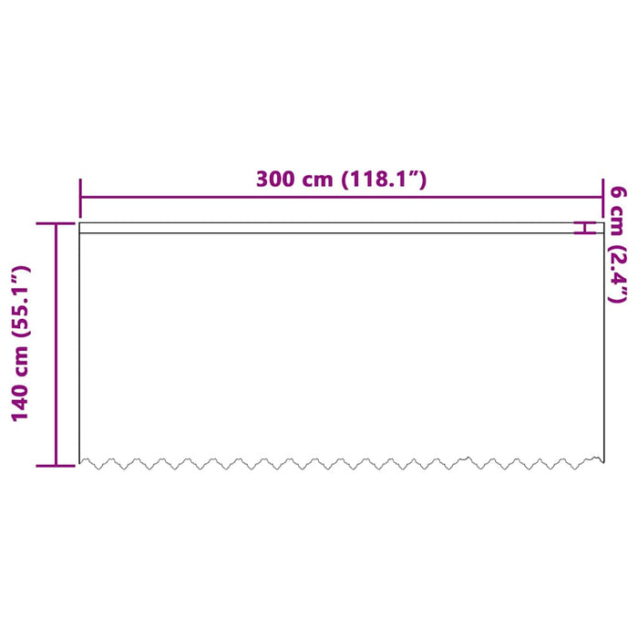 Cortină din Dantelă cu perdele Alb 300 x 140 cm Poliester - WALTI WALTI