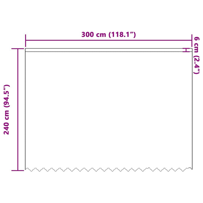 Perdele cu perdele Alb 300 x 240 cm Poliester - WALTI WALTI