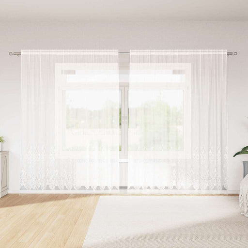 Cortină din Dantelă cu perdele Alb 300 x 245 cm Poliester - WALTI WALTI