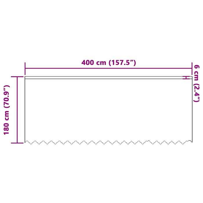 Perdele cu perdele Alb 400 x 180 cm Poliester - WALTI WALTI