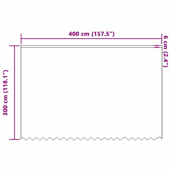 Cortină din Dantelă cu perdele Alb 400 ×300 cm Poliester - WALTI WALTI