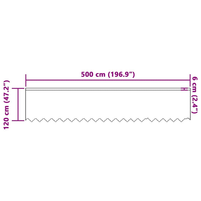 Cortină din Dantelă cu perdele Alb 500 x 120 cm Poliester - WALTI WALTI