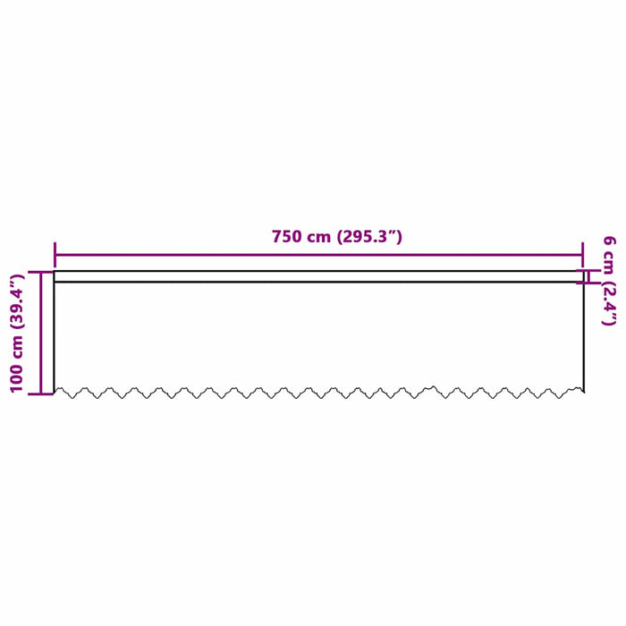 Cortină din Dantelă cu perdele Alb 750 x 100 cm Poliester - WALTI WALTI