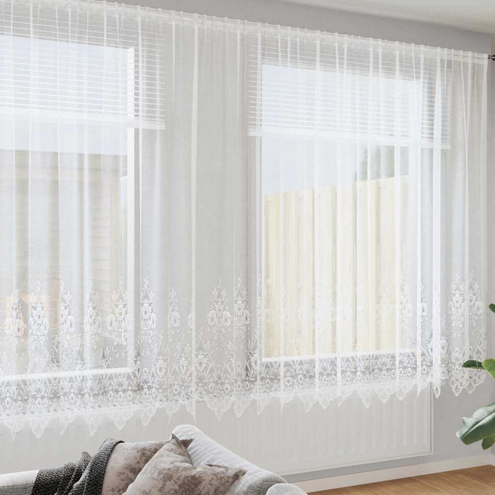 Cortină din Dantelă cu perdele Alb 750 x 240 cm Poliester - WALTI WALTI