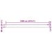 Perdele cu perdele Alb 1200 x 80 cm Poliester - WALTI WALTI