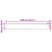 Perdele cu perdele Floral Alb 1200 x 180 cm Poliester - WALTI WALTI