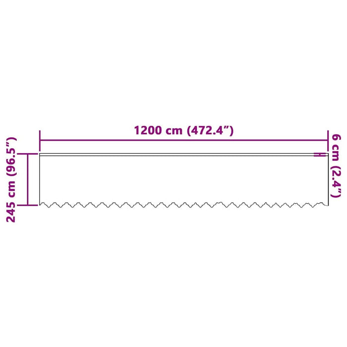 Perdele cu perdele Alb 1200 x 245 cm Poliester - WALTI WALTI