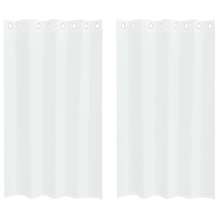 Perdele cu perdele 2 pcs Alb 140 x 175 cm Poliester - WALTI WALTI