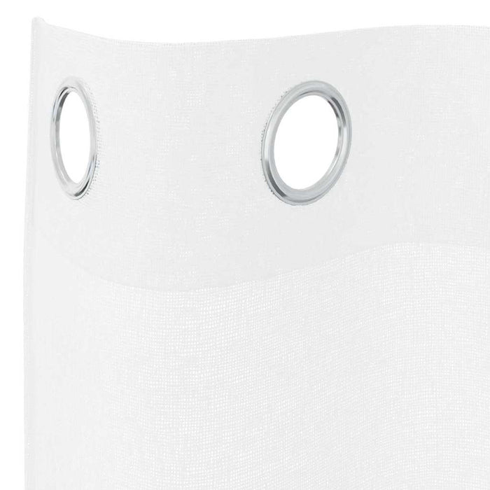 Perdele cu perdele 2 pcs Alb 140 x 245 cm Poliester - WALTI WALTI