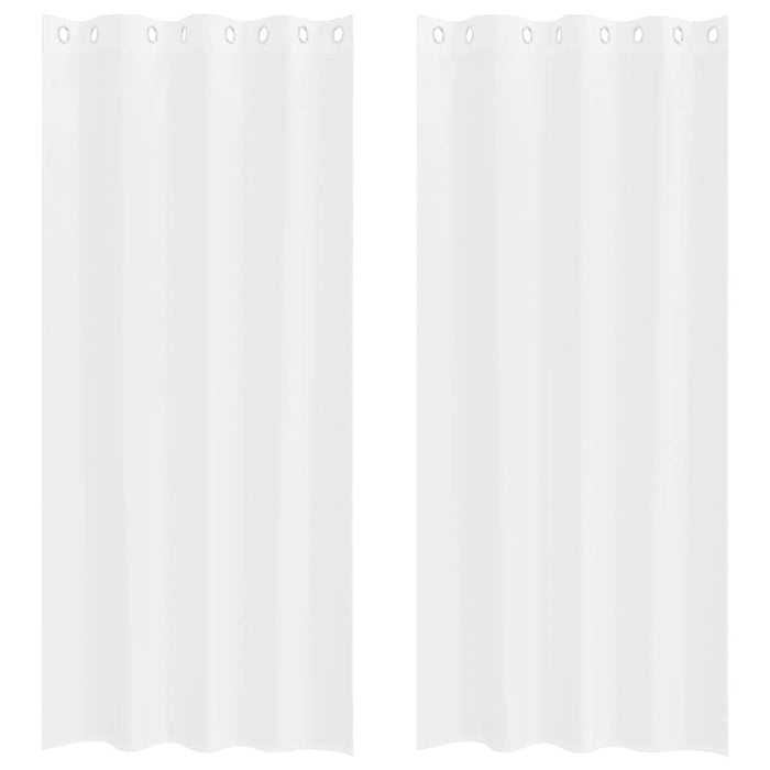 Perdele cu perdele 2 pcs Alb 140 x 245 cm Poliester - WALTI WALTI