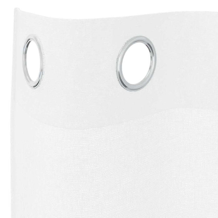 Perdele cu perdele 2 pcs Alb 140 x 260 cm Poliester - WALTI WALTI