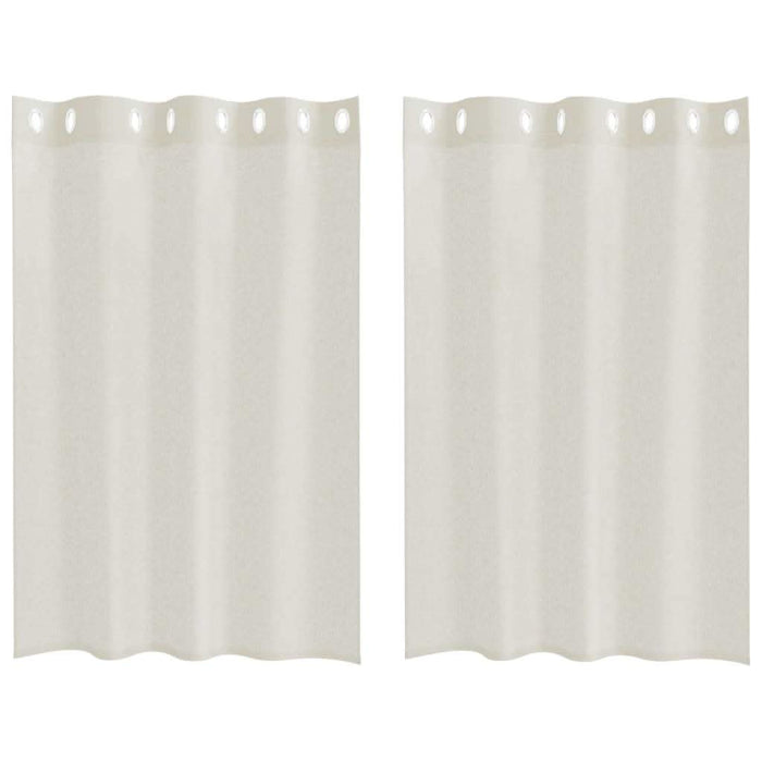 Perdele cu perdele 2 pcs Crem 140 x 140 cm Poliester - WALTI WALTI