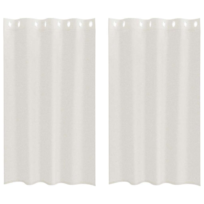 Perdele cu perdele 2 pcs Crem 140 x 175 cm Poliester - WALTI WALTI