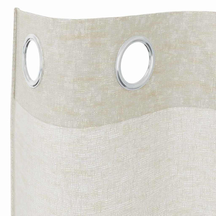 Perdele cu perdele 2 pcs Crem 140 x 225 cm Poliester - WALTI WALTI