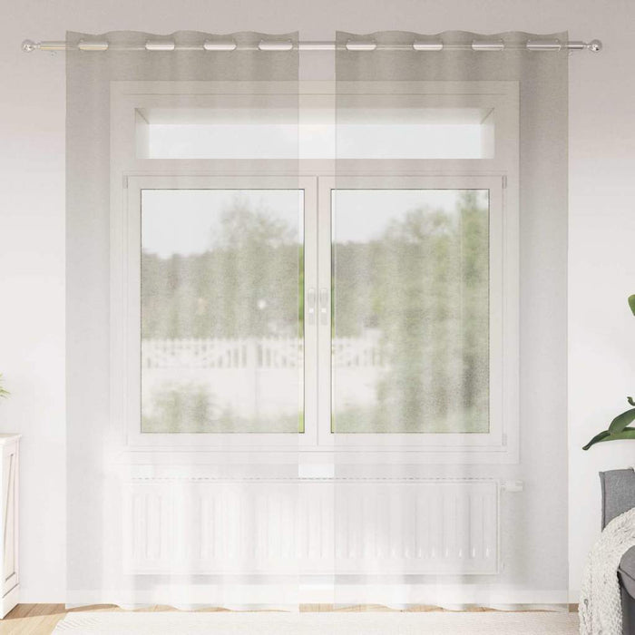 Perdele cu perdele 2 pcs Crem 140 x 225 cm Poliester - WALTI WALTI