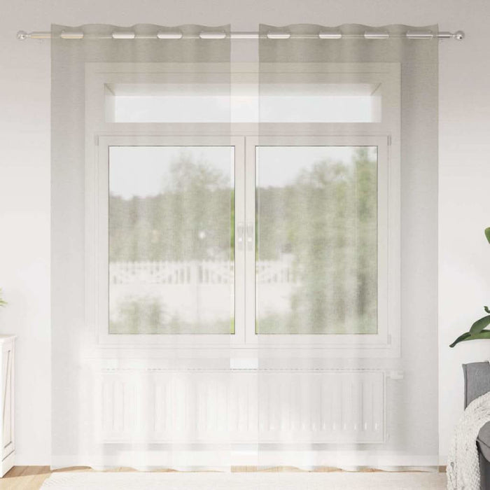 Perdele cu perdele 2 pcs Crem 140 x 260 cm Poliester - WALTI WALTI