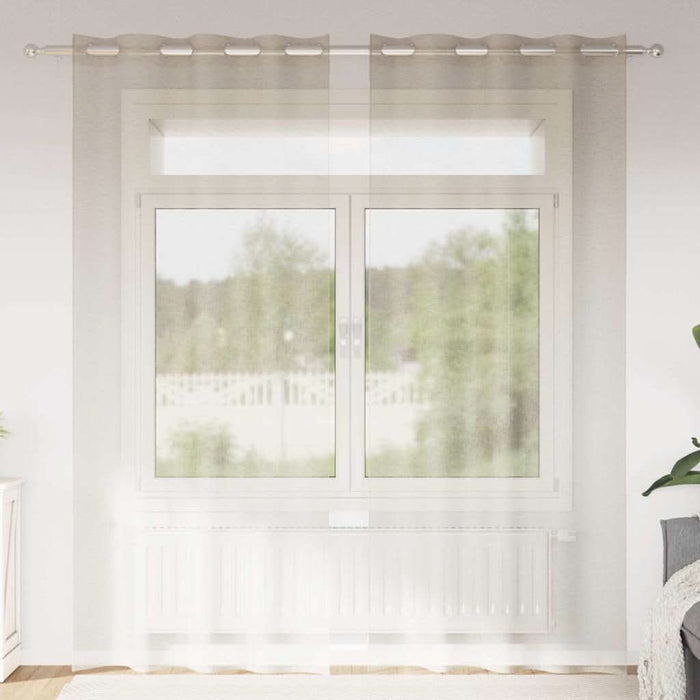Perdele cu perdele 2 pcs Nisip 140 x 225 cm Poliester - WALTI WALTI
