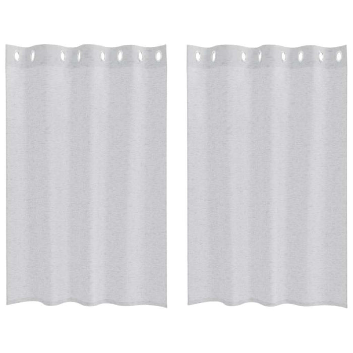 Perdele cu perdele 2 pcs Gri deschis 140 x 140 cm Poliester - WALTI WALTI