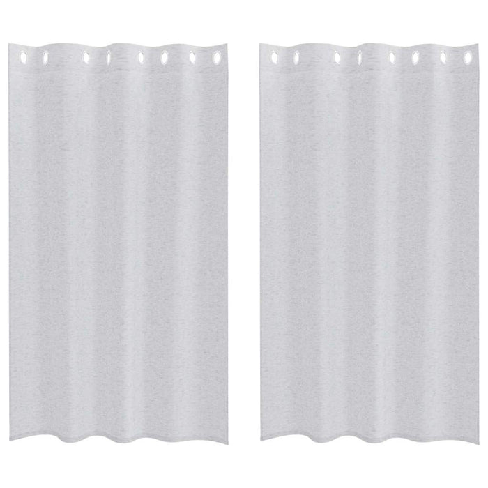 Perdele cu perdele 2 pcs Gri deschis 140 x 175 cm Poliester - WALTI WALTI