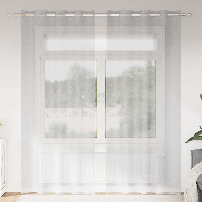Perdele cu perdele 2 pcs Gri deschis 140 x 225 cm Poliester - WALTI WALTI