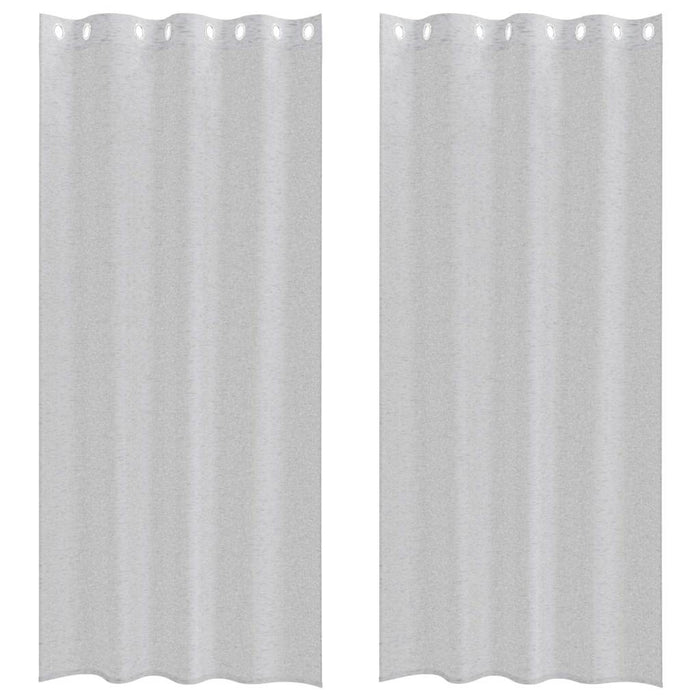 Perdele cu perdele 2 pcs Gri deschis 140 x 245 cm Poliester - WALTI WALTI