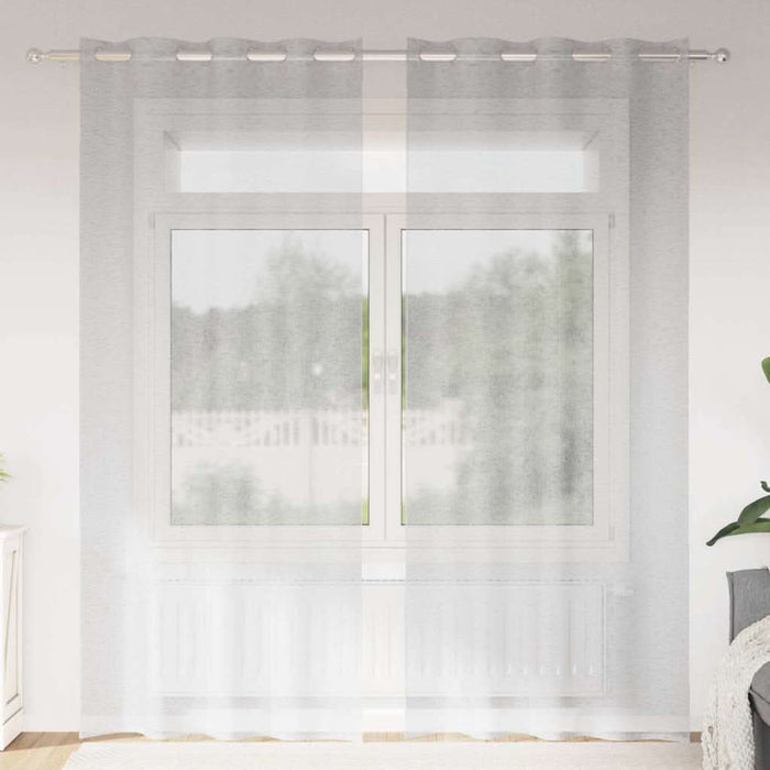 Perdele cu perdele 2 pcs Gri deschis 140 x 260 cm Poliester - WALTI WALTI