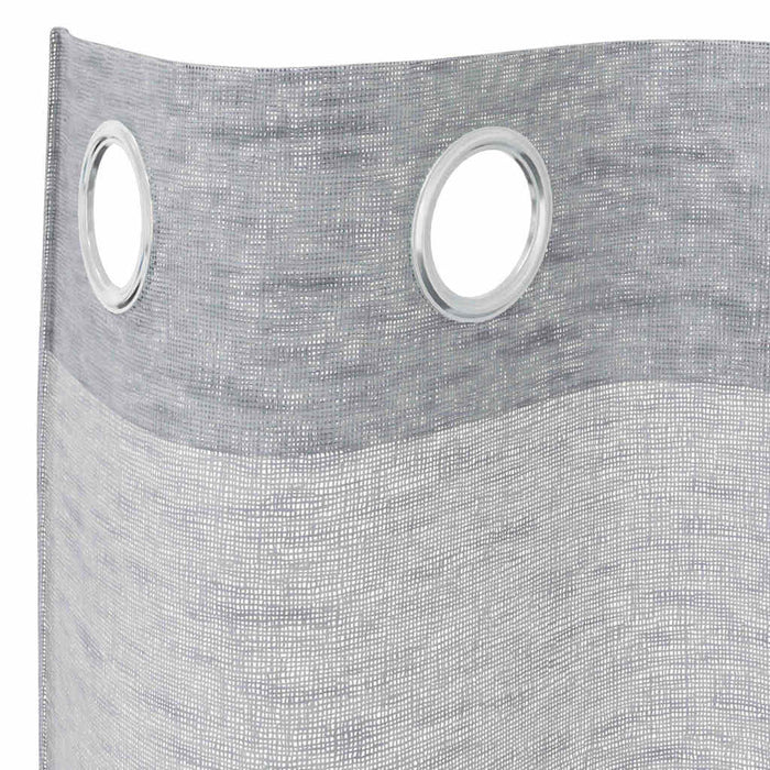 Perdele cu perdele 2 pcs Gri închis 140 x 140 cm Poliester - WALTI WALTI