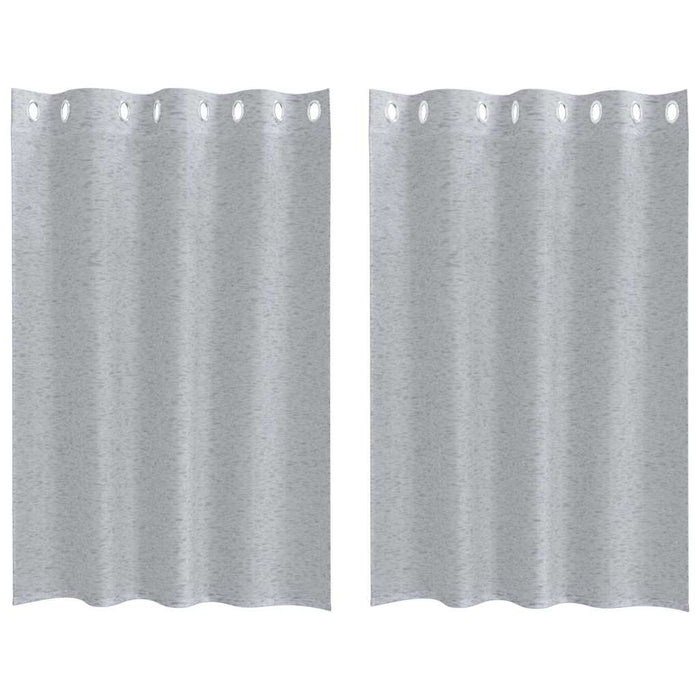 Perdele cu perdele 2 pcs Gri închis 140 x 140 cm Poliester - WALTI WALTI