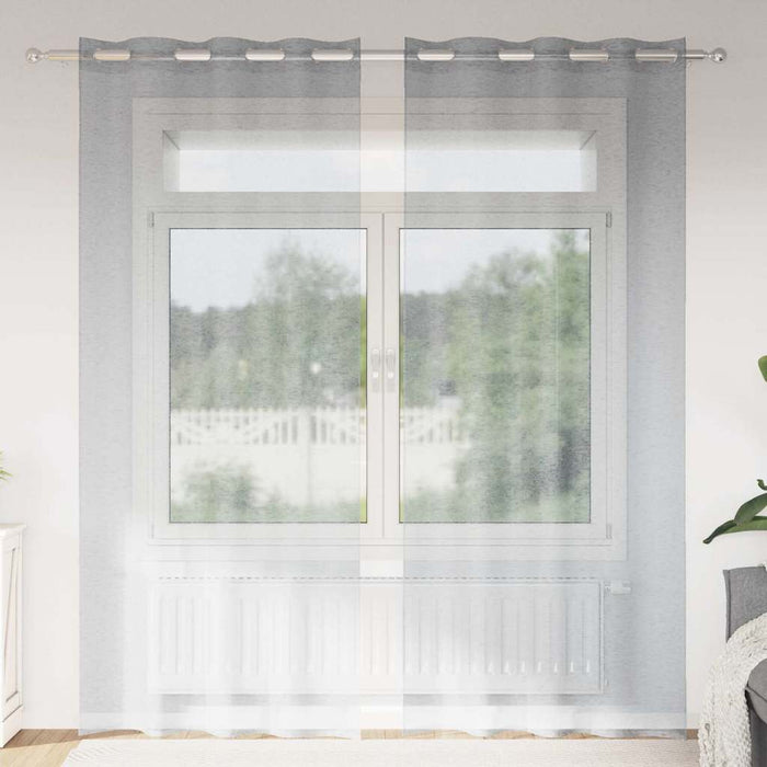 Perdele cu perdele 2 pcs Gri închis 140 x 245 cm Poliester - WALTI WALTI