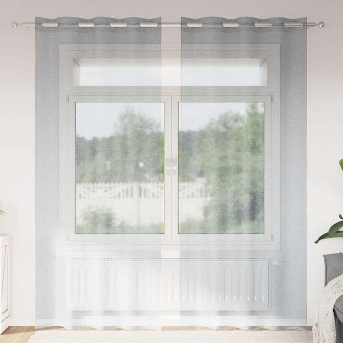 Perdele cu perdele 2 pcs Gri închis 140 x 260 cm Poliester - WALTI WALTI