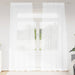 Perdele cu perdele 2 pcs Alb 140 x 225 cm Poliester - WALTI WALTI