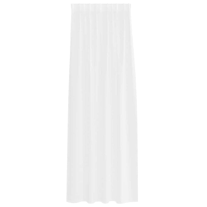 Perdele cu perdele 2 pcs Alb 140 x 260 cm Poliester - WALTI WALTI