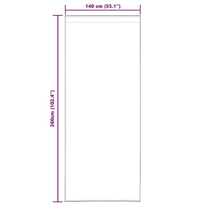 Perdele cu perdele 2 pcs Alb 140 x 260 cm Poliester - WALTI WALTI