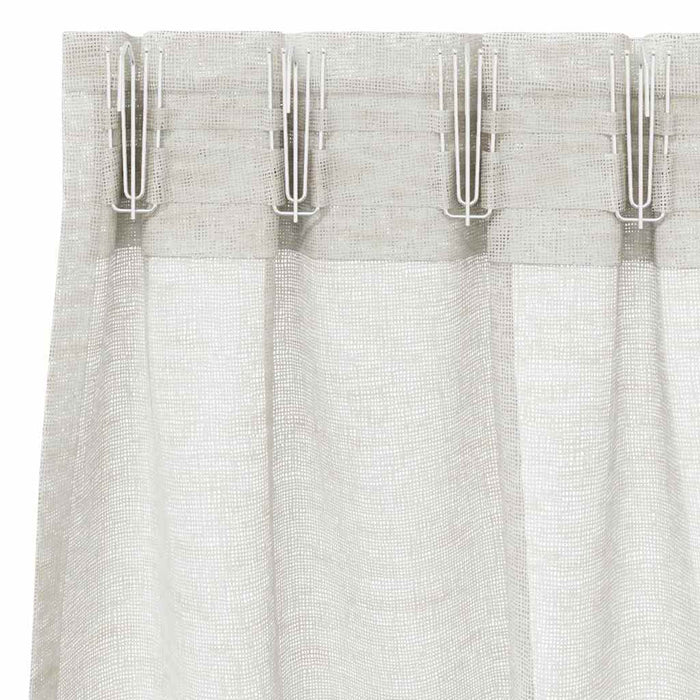 Perdele cu perdele 2 pcs Crem 140 x 175 cm Poliester - WALTI WALTI