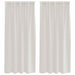 Perdele cu perdele 2 pcs Crem 140 x 175 cm Poliester - WALTI WALTI