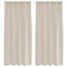 Perdele cu perdele 2 pcs Nisip 140 x 175 cm Poliester - WALTI WALTI