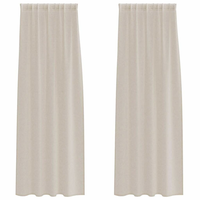 Perdele cu perdele 2 pcs Nisip 140 x 225 cm Poliester - WALTI WALTI