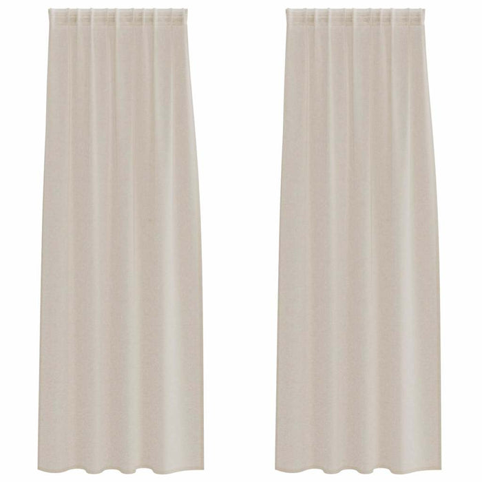 Perdele cu perdele 2 pcs Nisip 140 x 245 cm Poliester - WALTI WALTI