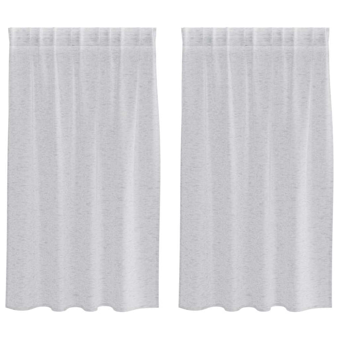 Perdele cu perdele 2 pcs Gri deschis 140 x 140 cm Poliester - WALTI WALTI