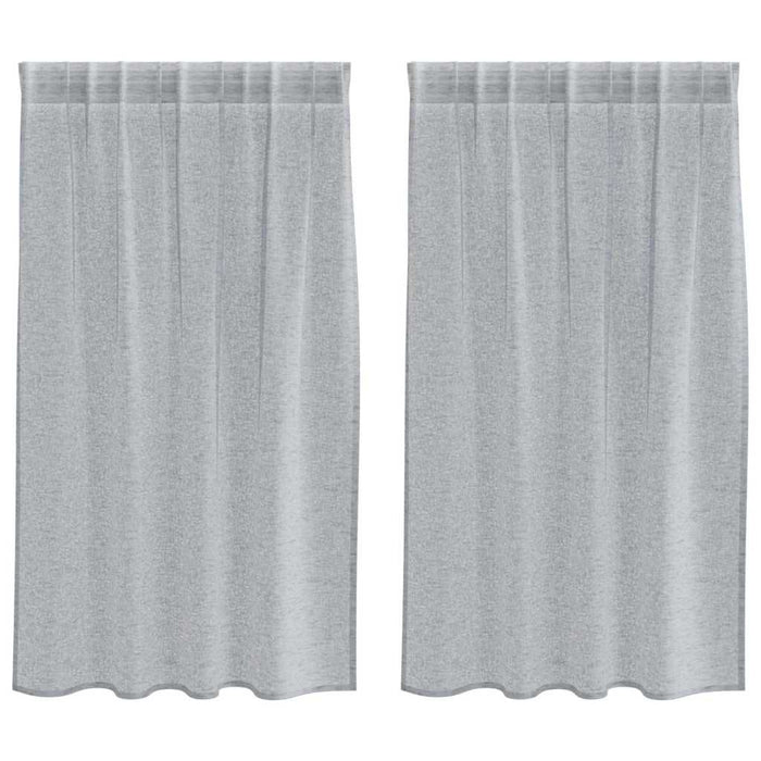 Perdele cu perdele 2 pcs Gri închis 140 x 140 cm Poliester - WALTI WALTI