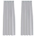 Perdele cu perdele 2 pcs Gri închis 140 x 225 cm Poliester - WALTI WALTI