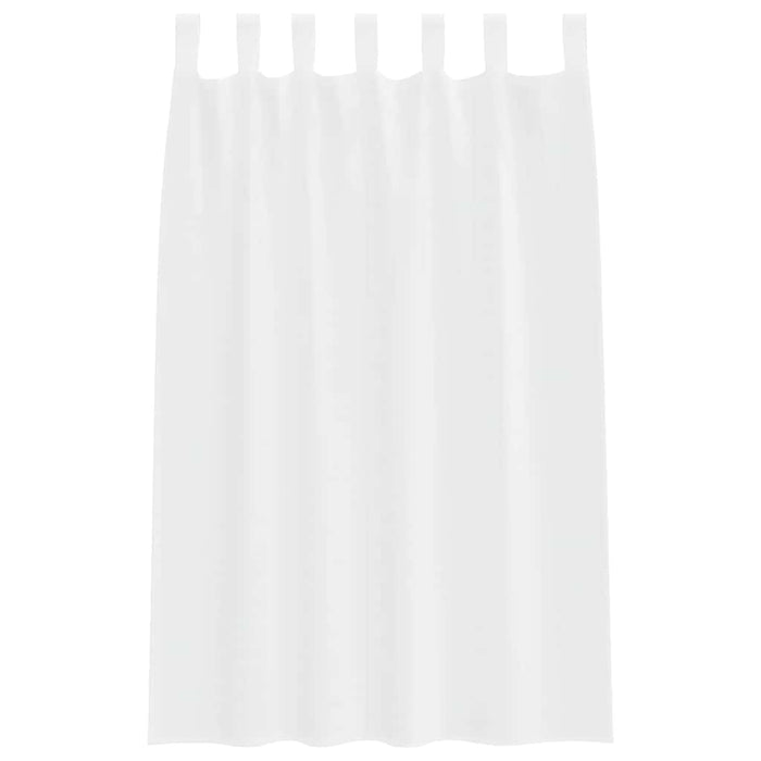 Perdele cu perdele 2 pcs Alb 140 x 175 cm Poliester - WALTI WALTI