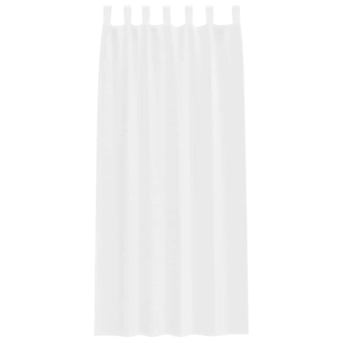 Perdele cu perdele 2 pcs Alb 140 x 225 cm Poliester - WALTI WALTI