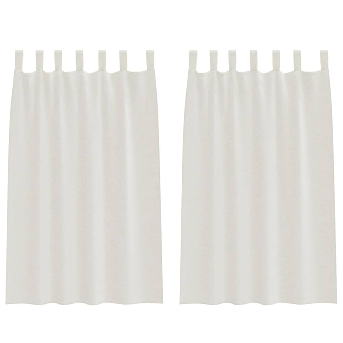 Perdele cu perdele 2 pcs Crem 140 x 175 cm Poliester - WALTI WALTI