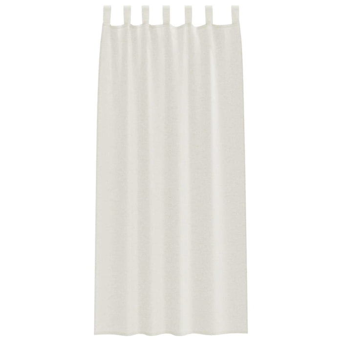 Perdele cu perdele 2 pcs Crem 140 x 245 cm Poliester - WALTI WALTI