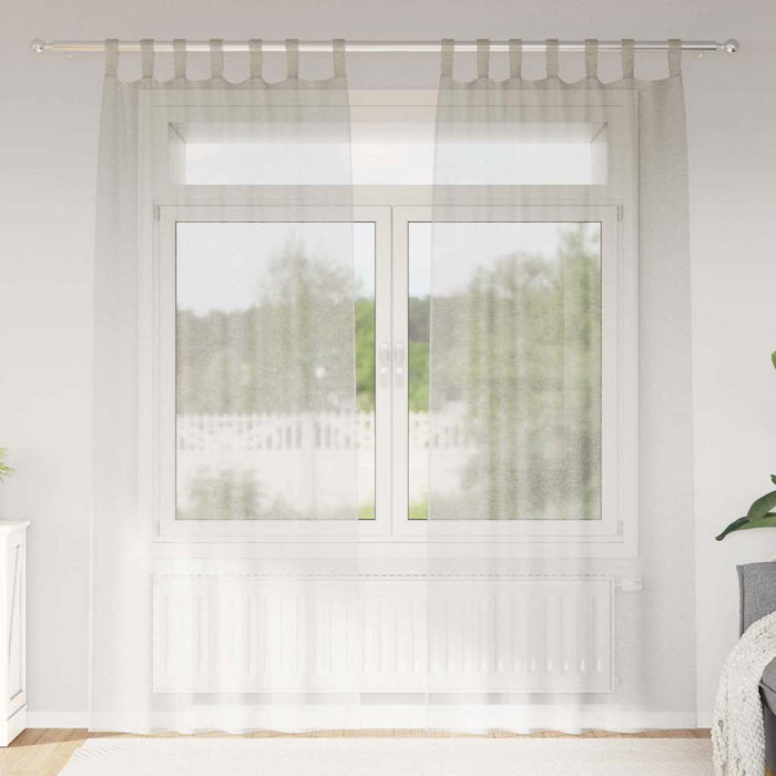 Perdele cu perdele 2 pcs Crem 140 x 260 cm Poliester - WALTI WALTI