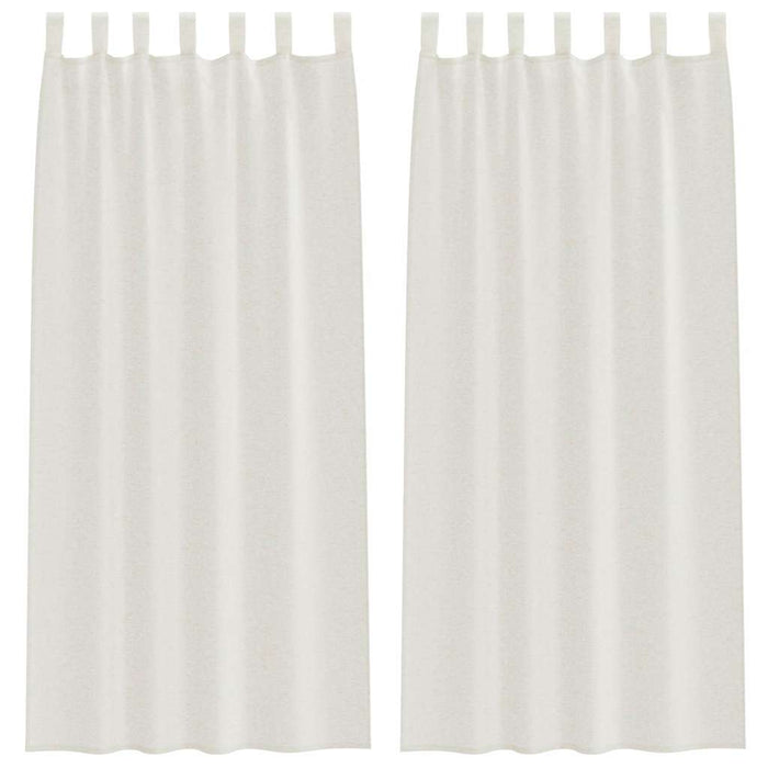Perdele cu perdele 2 pcs Crem 140 x 260 cm Poliester - WALTI WALTI