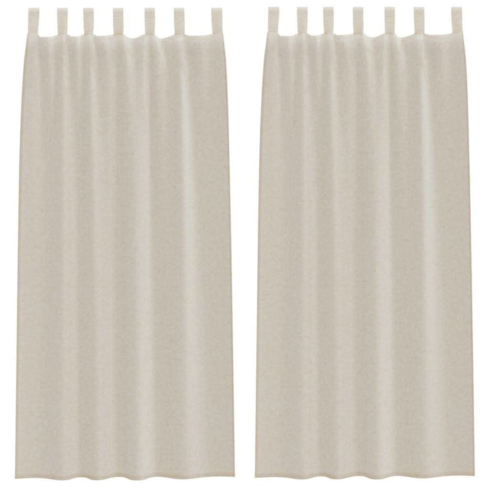 Perdele cu perdele 2 pcs Nisip 140 x 225 cm Poliester - WALTI WALTI