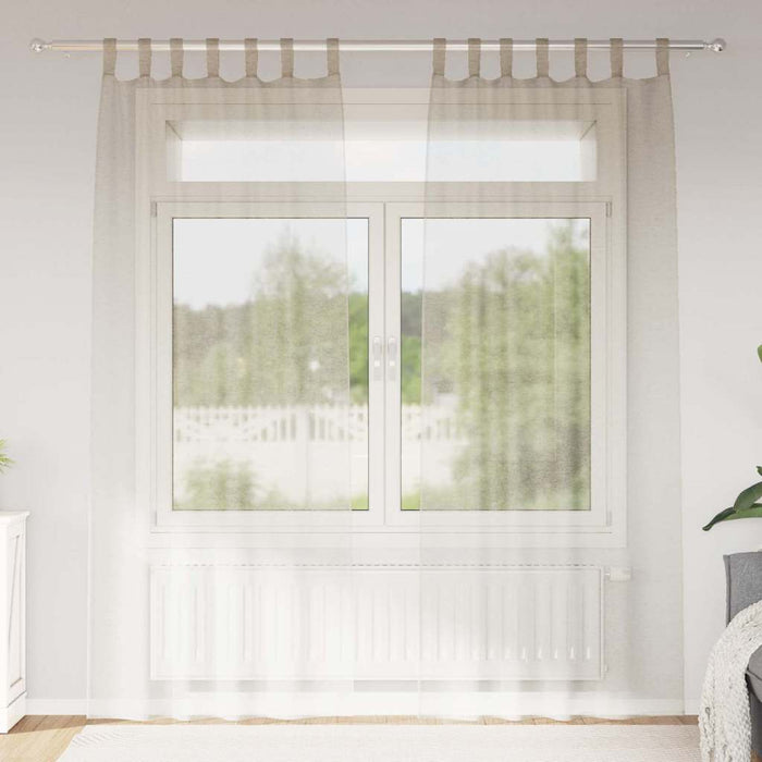 Perdele cu perdele 2 pcs Nisip 140 x 245 cm Poliester - WALTI WALTI